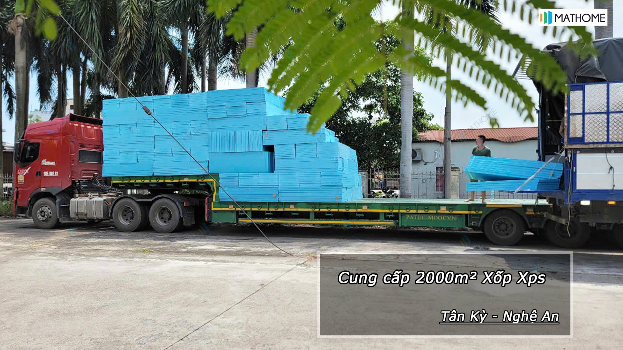 Cung Cấp 2000m2 Xốp Xps Xanh Dương Chống Nóng Mái Về Nghệ An - Mathome