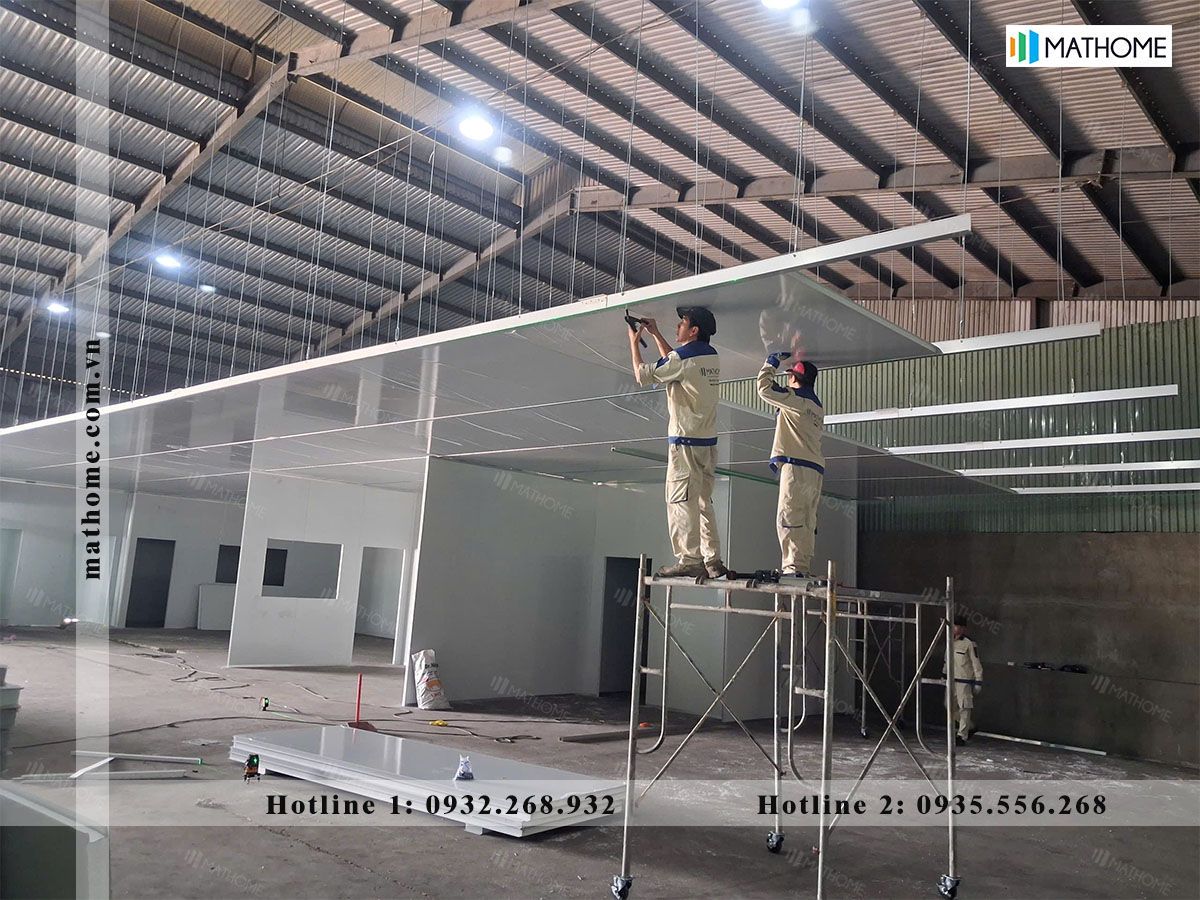 trần chống nóng cho mái tôn